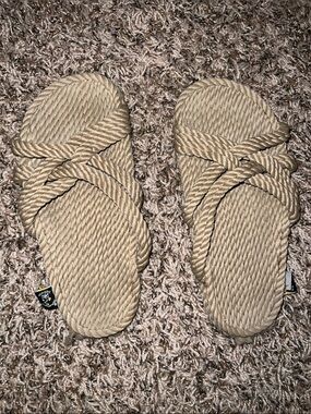 Nomadic State of Mind Rope Slide Sandals in Beige - Casual Women’s Slides
